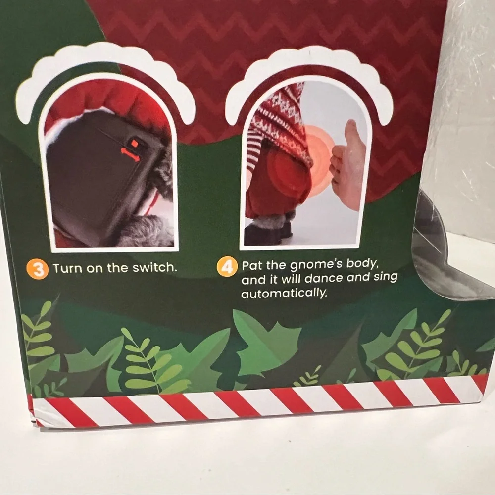 NIB Christmas Santa Singing/Dancing Battery (Not Incl.)Operated PlushToy BoxFlaw